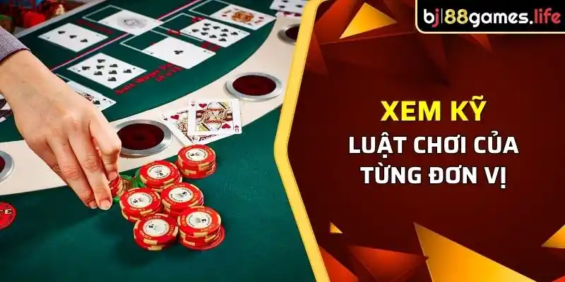 Lưu ý xem lại luật chơi tại từng đơn vị cung cấp dịch vụ